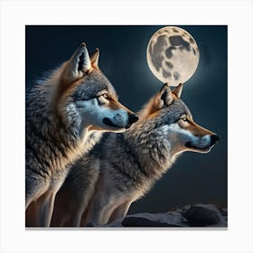 Moonlight Wolf Canvas Print