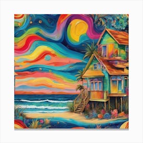 House On The Beach 2 Canvas Print