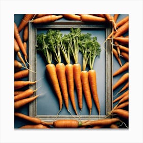 Frame Created From Carrots And Nothing In Center Haze Ultra Detailed Film Photography Light Leak Canvas Print