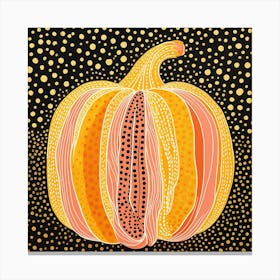 Yayoi Kusama Inspired Pumpkin Pink And Orange 15 Canvas Print