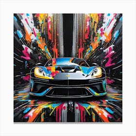 Splatter Car 17 Canvas Print