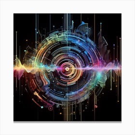 Futuristic Abstract Image Canvas Print