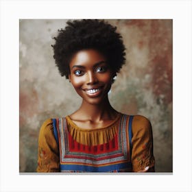 Portrait Of African American Woman 1 Canvas Print