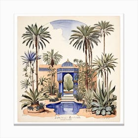 Garden In Morocco Canvas Print