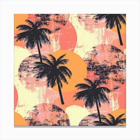 Grunge Palms (7) Canvas Print