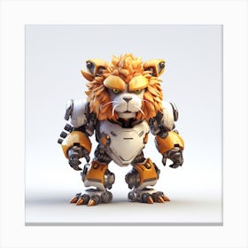 Robot Lion Canvas Print