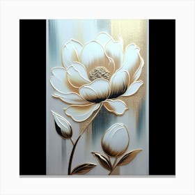 White Flower Painting 3 Canvas Print