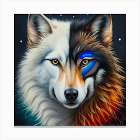 Wolf Painting Print Canvas Print