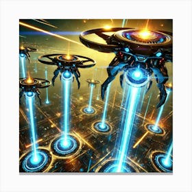 A Vivid Depiction Of The Energy Based Weaponry Use Canvas Print