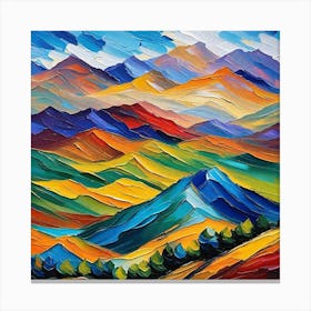 Colorful Mountains Canvas Print