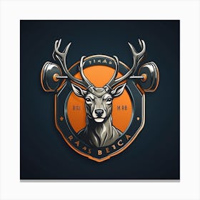 Deer Head Logo Canvas Print