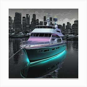 Yacht In The Water Canvas Print