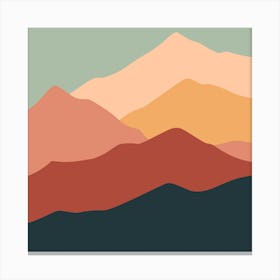 Abstract Mountain Landscape 1 Canvas Print