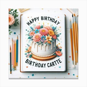 Happy Birthday Card Canvas Print