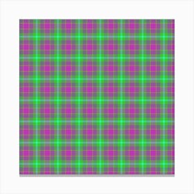 Purple And Green Tartan Canvas Print