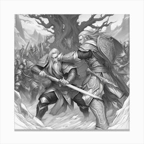 Elf And Hobbit Canvas Print