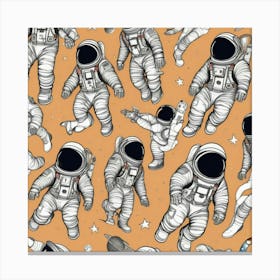 Astronauts In Space 5 Canvas Print