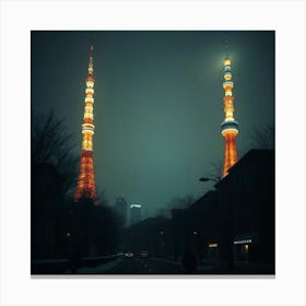 Towers At Night Canvas Print