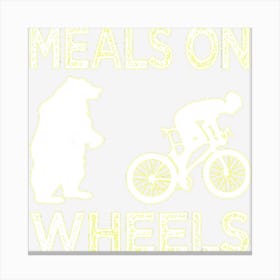 Meals On Wheels Bear Chasing Trail Bike Rider Gifts Canvas Print