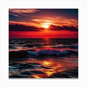 Sunset Over The Ocean 91 Canvas Print