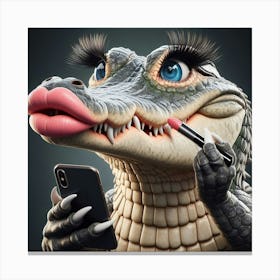 Alligator Makeup 1 Canvas Print