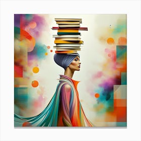 Intellectual Elegance in Surreal Artistic Form Canvas Print