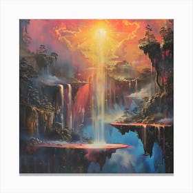 Waterfall, Pop Surrealism, Lowbrow Canvas Print