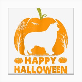 Happy Halloween German Shepherd Pumpkin Dog Boys Women Kids Canvas Print