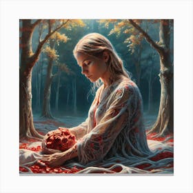 Girl In The Woods 12 Canvas Print