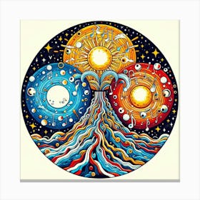 Sun And The Moon Canvas Print