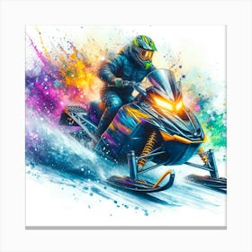 Snowmobile Rider Canvas Print