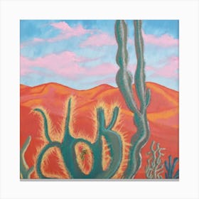 Cactus In The Desert 3 Canvas Print