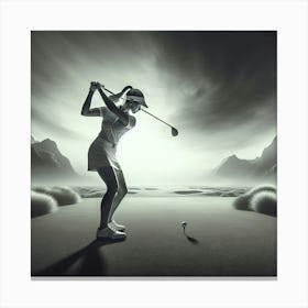 Teeing Off Canvas Print