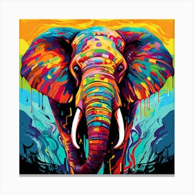 Elephant Painting 13 Canvas Print