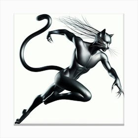 Cat Running Canvas Print