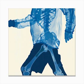 Skeleton Running Canvas Print