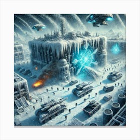 A Futuristic Sci Fi Depiction Of The Cryo Titan Te Immobilize Damage Canvas Print