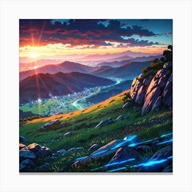 Sunset In The Mountains 14 Canvas Print