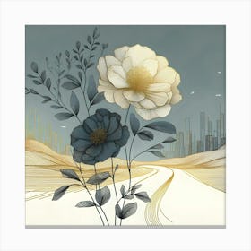 Flowers In The City Canvas Print