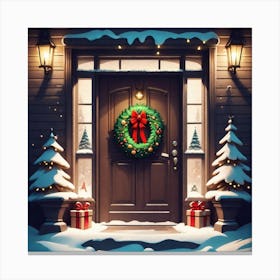 Christmas Door 152 Canvas Print