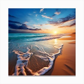 Sunset On The Beach 1 Canvas Print