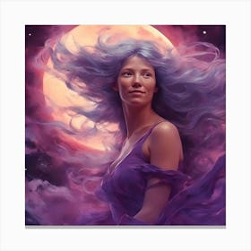 Purple Moon Goddess Canvas Print
