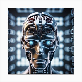 Cyborg Head 7 Canvas Print