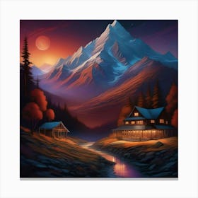 Colored Mountains Canvas Print