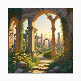 Into The Garden Ai Art Wall Art Design Illustration (48) Canvas Print