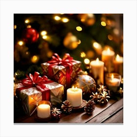 Celebration Festive Joy Family Gifts Lights Decorations Warmth Tradition Cheer Gathering (9) Canvas Print