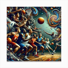 Basketball Game 1 Canvas Print