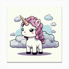 Cute Unicorn 71 Canvas Print