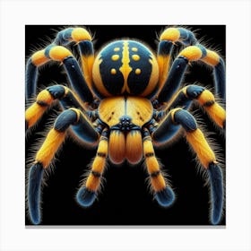 Blue And Yellow Spider Canvas Print