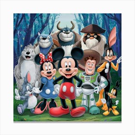 Mickey And Friends 2 Canvas Print